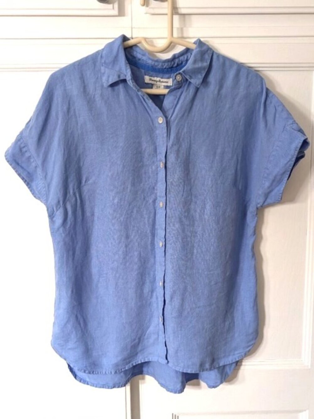Tommy Bahama Light Blue Linen Short Sleeve Button Shirt Size S